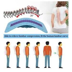 Multi-Level Back Stretcher Cracker for Lumbar and Lower Back Support - Traction
